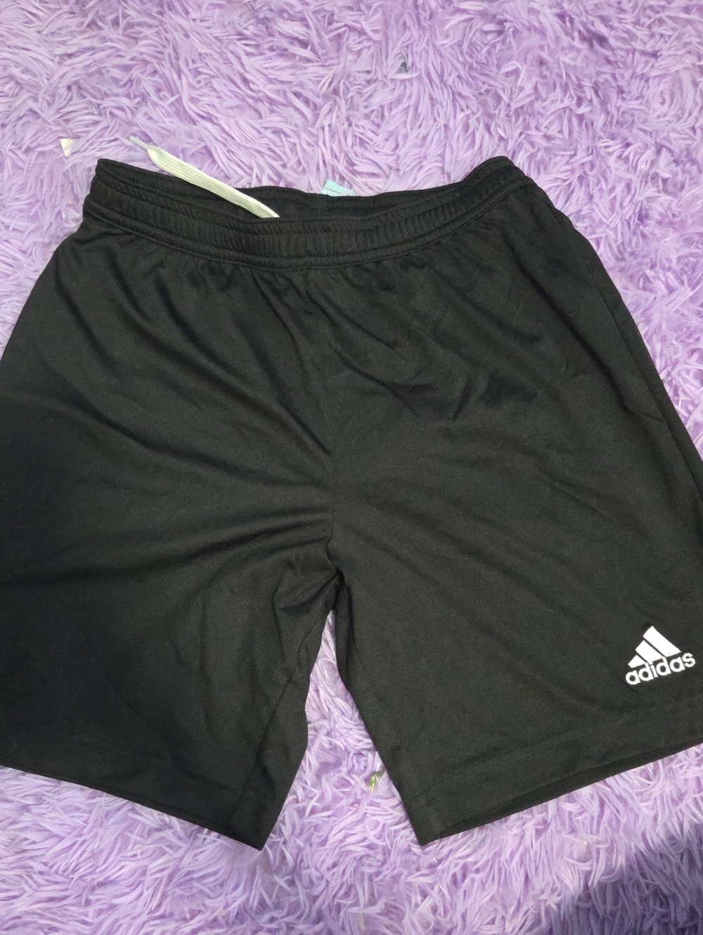 adidas Black Boys' Athletic Shorts with White Logo